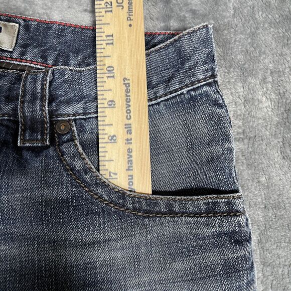 Alberto Modern Fit Dave Tinted Cross Jeans Mens 32x32 Blue Medium Wash Straight - Picture 10 of 11